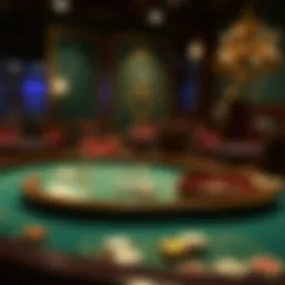 Illustration of Baccarat game layout