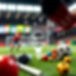 Conceptual illustration of sports betting elements