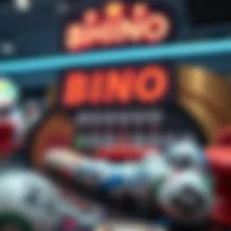 Conceptual illustration of online bingo gameplay
