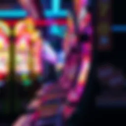 Colorful slot machine display representing excitement